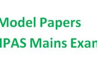 Model Papers HPAS Mains Exam
