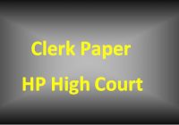 HP High Court Clerk Paper 2017