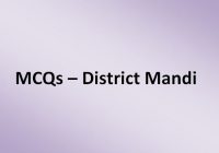 MCQs on District Mandi