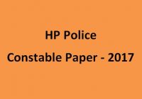 HP Police Constable Paper 2017