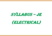Syllabus - Junior Engineer (Electrical)