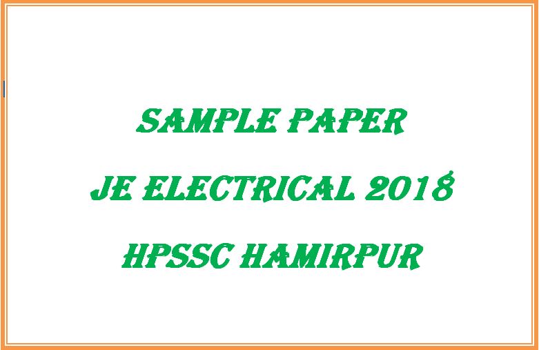 sample-paper-junior-engineer-hpssc-hpsssb-hamipur-himachal-pradesh