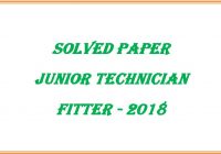 Junior Technician Fitter Paper 2018 HPSSC Hamirpur