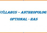 Anthrolopology Optional Syllabus HAs