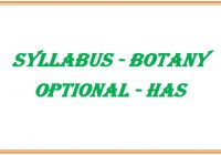 Syllabus Botany Optional HAS