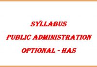 Syllabus - HAS Public Administration Optional