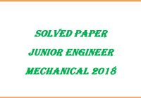 Solved Paper JE Mechanical 2018 HPSSC hamirpur