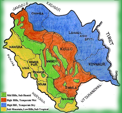 Agro climate zones of Himachal Pradesh - Himachal Pradesh General Studies