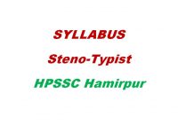 Syllabus Steno Typist HPSSC Hamirpur