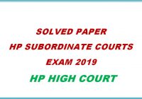 solved paper hp subordinate courts himachal pradesh high court 2019 exam