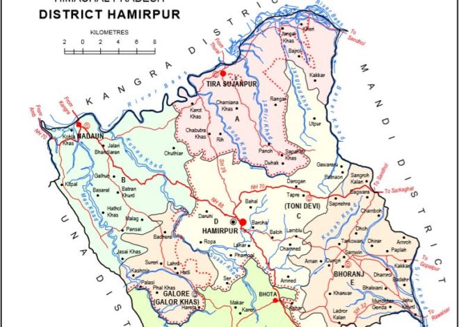 District Hamirpur Map - Himachal Pradesh General Studies